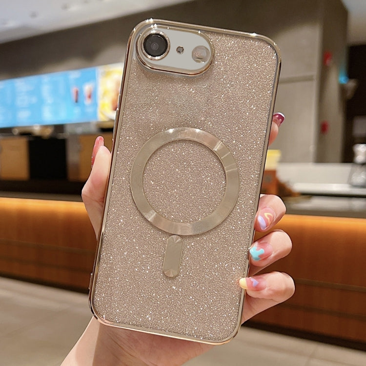 Caja del teléfono de TPU con galvanoplastia con purpurina MagSafe, For iPhone 15, For iPhone 14 Plus, For iPhone 14, For iPhone 14 Pro, For iPhone 14 Pro Max, For iPhone SE 2022 / 7 / 8