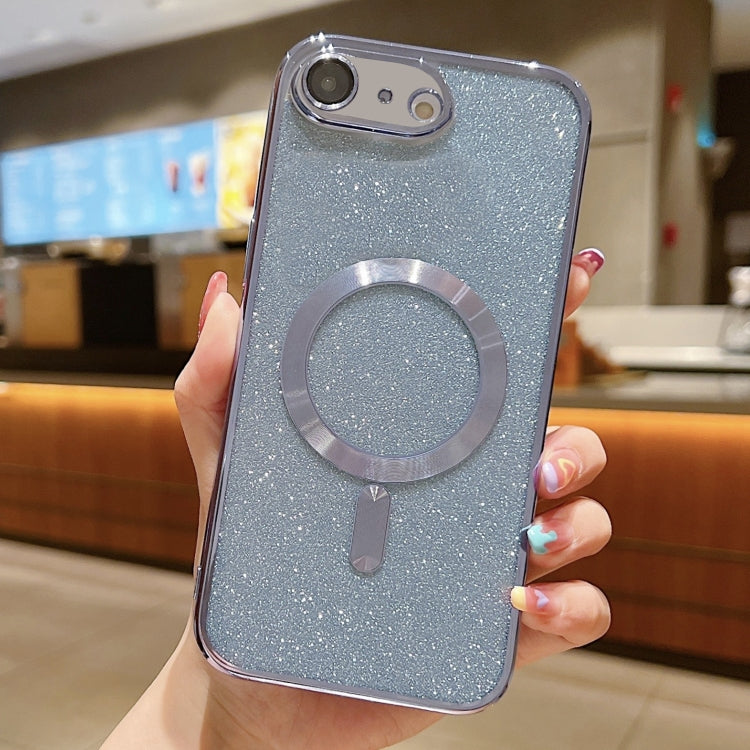 Caja del teléfono de TPU con galvanoplastia con purpurina MagSafe, For iPhone 15, For iPhone 14 Plus, For iPhone 14, For iPhone 14 Pro, For iPhone 14 Pro Max, For iPhone SE 2022 / 7 / 8