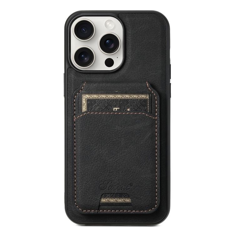 Suteni H16 Funda para teléfono con parte trasera tipo billetera desmontable de cuero con textura de litchi, For iPhone 15 Pro, For iPhone 15 Plus, For iPhone 15, For iPhone 14 Plus, For iPhone 14, For iPhone 14 Pro, For iPhone 14 Pro Max               ...