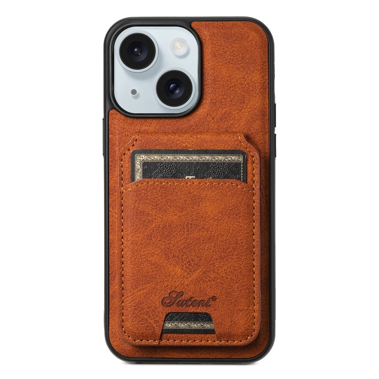 Suteni H16 Funda para teléfono con parte trasera tipo billetera desmontable de cuero con textura de litchi, For iPhone 15 Pro, For iPhone 15 Plus, For iPhone 15, For iPhone 14 Plus, For iPhone 14, For iPhone 14 Pro, For iPhone 14 Pro Max               ...