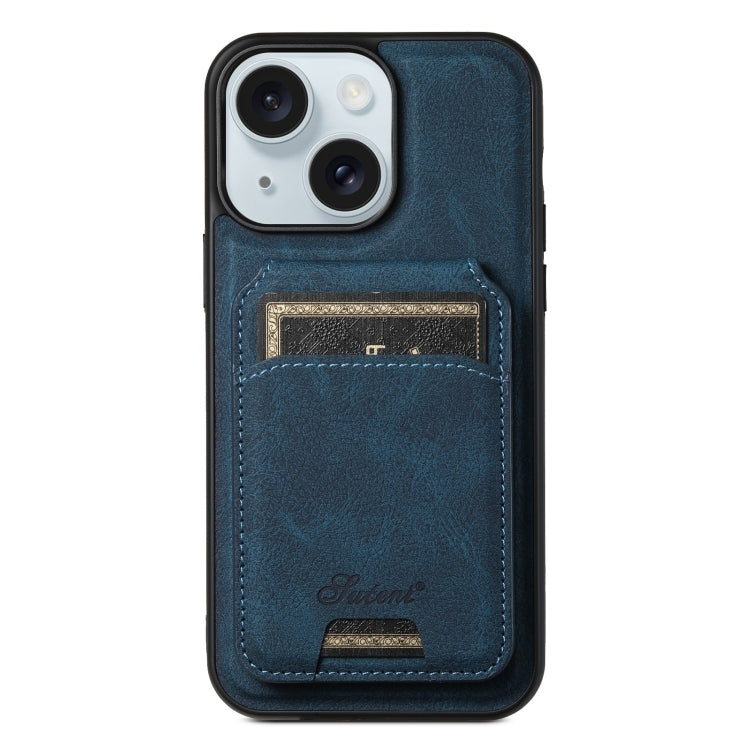 Suteni H16 Funda para teléfono con parte trasera tipo billetera desmontable de cuero con textura de litchi, For iPhone 15 Pro, For iPhone 15 Plus, For iPhone 15, For iPhone 14 Plus, For iPhone 14, For iPhone 14 Pro, For iPhone 14 Pro Max               ...