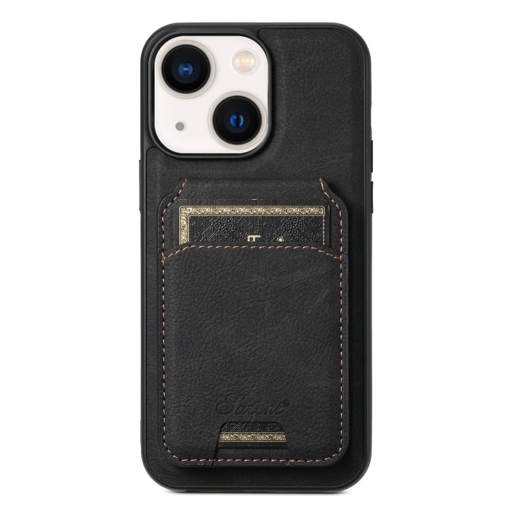 Suteni H16 Funda para teléfono con parte trasera tipo billetera desmontable de cuero con textura de litchi, For iPhone 15 Pro, For iPhone 15 Plus, For iPhone 15, For iPhone 14 Plus, For iPhone 14, For iPhone 14 Pro, For iPhone 14 Pro Max               ...