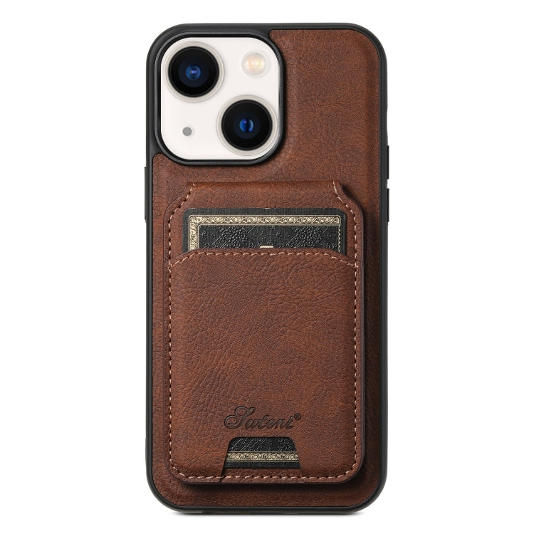 Suteni H16 Funda para teléfono con parte trasera tipo billetera desmontable de cuero con textura de litchi, For iPhone 15 Pro, For iPhone 15 Plus, For iPhone 15, For iPhone 14 Plus, For iPhone 14, For iPhone 14 Pro, For iPhone 14 Pro Max               ...
