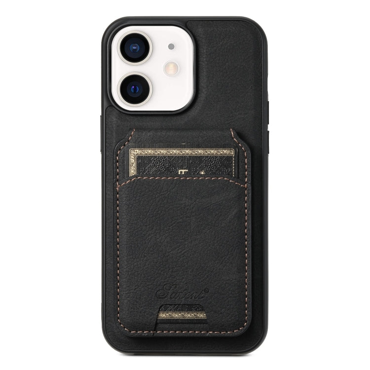 Suteni H16 Funda para teléfono con parte trasera tipo billetera desmontable de cuero con textura de litchi, For iPhone 15 Pro, For iPhone 15 Plus, For iPhone 15, For iPhone 14 Plus, For iPhone 14, For iPhone 14 Pro, For iPhone 14 Pro Max               ...