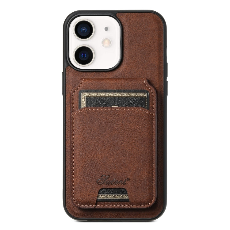 Suteni H16 Funda para teléfono con parte trasera tipo billetera desmontable de cuero con textura de litchi, For iPhone 15 Pro, For iPhone 15 Plus, For iPhone 15, For iPhone 14 Plus, For iPhone 14, For iPhone 14 Pro, For iPhone 14 Pro Max               ...