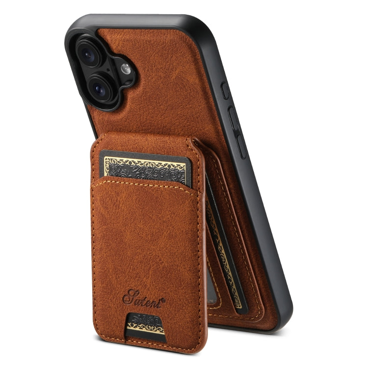 Suteni H16 Funda para teléfono con parte trasera tipo billetera desmontable de cuero con textura de litchi, For iPhone 18, For iPhone 18 Pro, For iPhone 18 Pro Max, For iPhone 17 Pro Max, For iPhone 17 Pro, For iPhone 17, For iPhone Air                ...