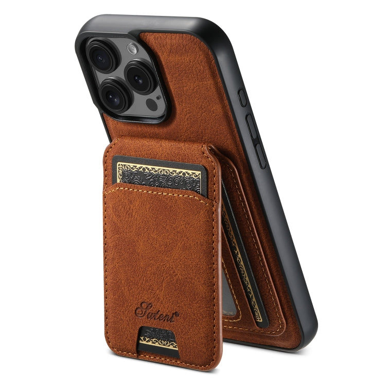 Suteni H16 Funda para teléfono con parte trasera tipo billetera desmontable de cuero con textura de litchi, For iPhone 18, For iPhone 18 Pro, For iPhone 18 Pro Max, For iPhone 17 Pro Max, For iPhone 17 Pro, For iPhone 17, For iPhone Air                ...