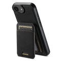 Suteni H16 Funda para teléfono con parte trasera tipo billetera desmontable de cuero con textura de litchi, For iPhone 17e / 16e