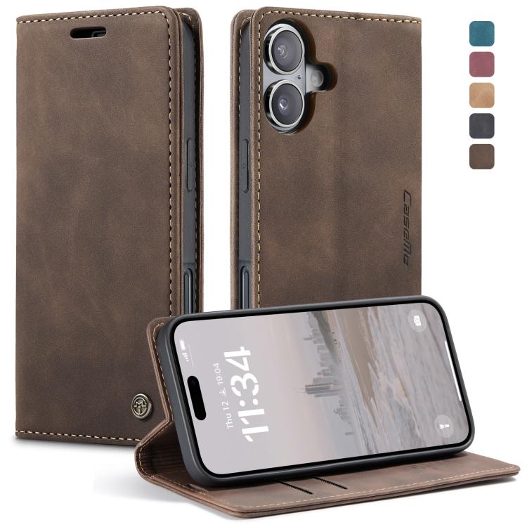 Funda de cuero para teléfono con tapa horizontal multifuncional CaseMe 013, For iPhone 17e / 16e, For iPhone 17 Pro Max, For iPhone 17 Pro, For iPhone 17, For iPhone Air, For iPhone 16 Pro Max, For iPhone 16 Pro, For iPhone 16 Plus, For iPhone 16