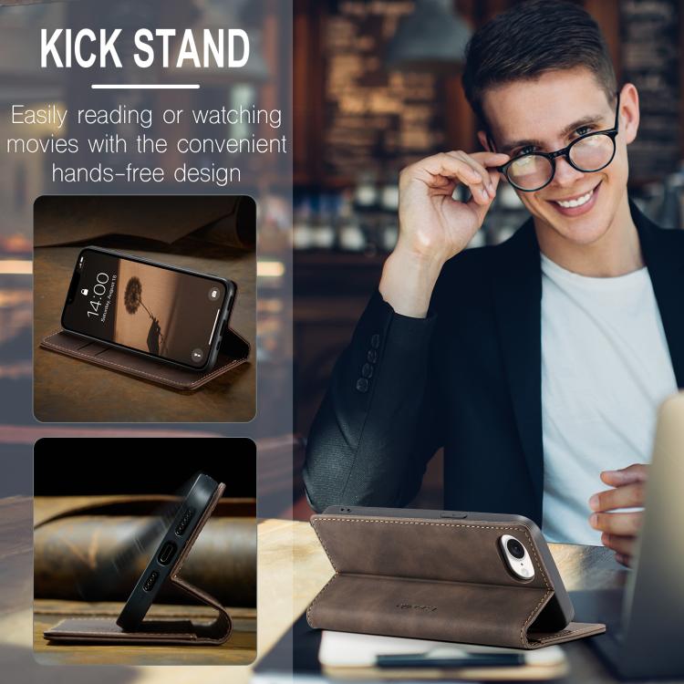 Funda de cuero para teléfono con tapa horizontal multifuncional CaseMe 013, For iPhone 17e / 16e