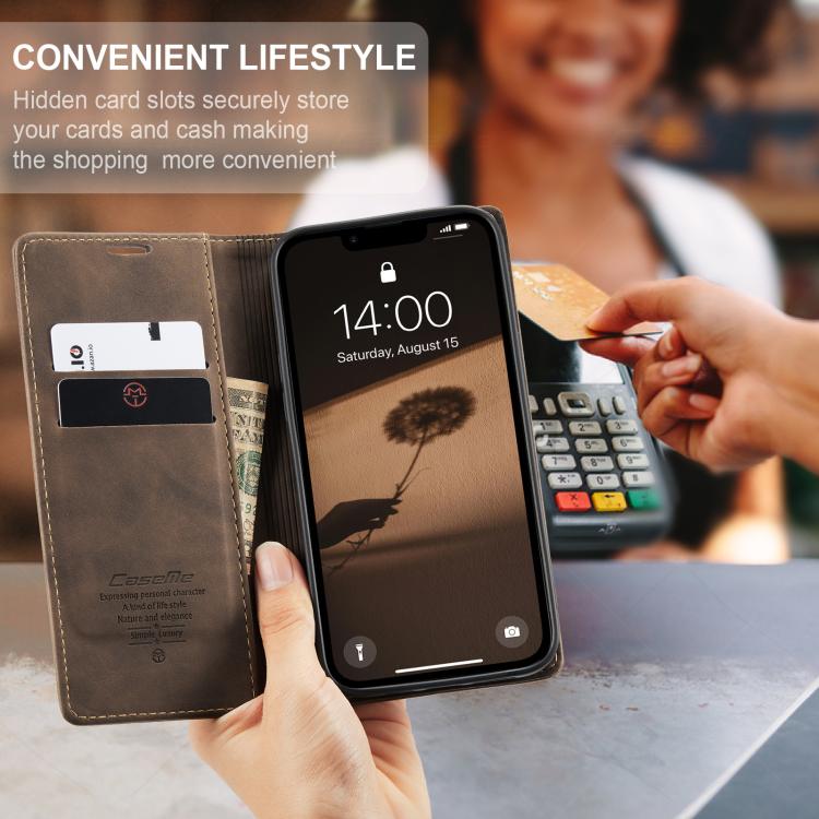 Funda de cuero para teléfono con tapa horizontal multifuncional CaseMe 013, For iPhone 17e / 16e