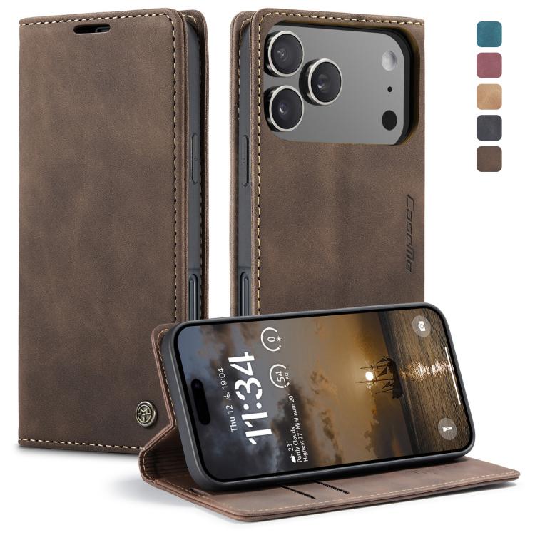 Funda de cuero para teléfono con tapa horizontal multifuncional CaseMe 013, For iPhone 17e / 16e, For iPhone 17 Pro Max, For iPhone 17 Pro, For iPhone 17, For iPhone Air, For iPhone 16 Pro Max, For iPhone 16 Pro, For iPhone 16 Plus, For iPhone 16