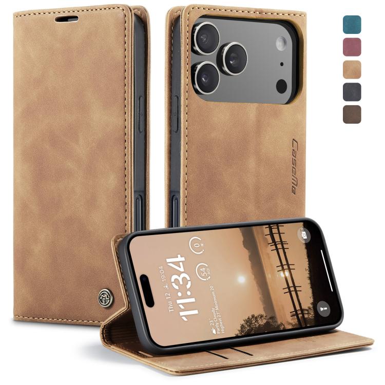 Funda de cuero para teléfono con tapa horizontal multifuncional CaseMe 013, For iPhone 17e / 16e, For iPhone 17 Pro Max, For iPhone 17 Pro, For iPhone 17, For iPhone Air, For iPhone 16 Pro Max, For iPhone 16 Pro, For iPhone 16 Plus, For iPhone 16