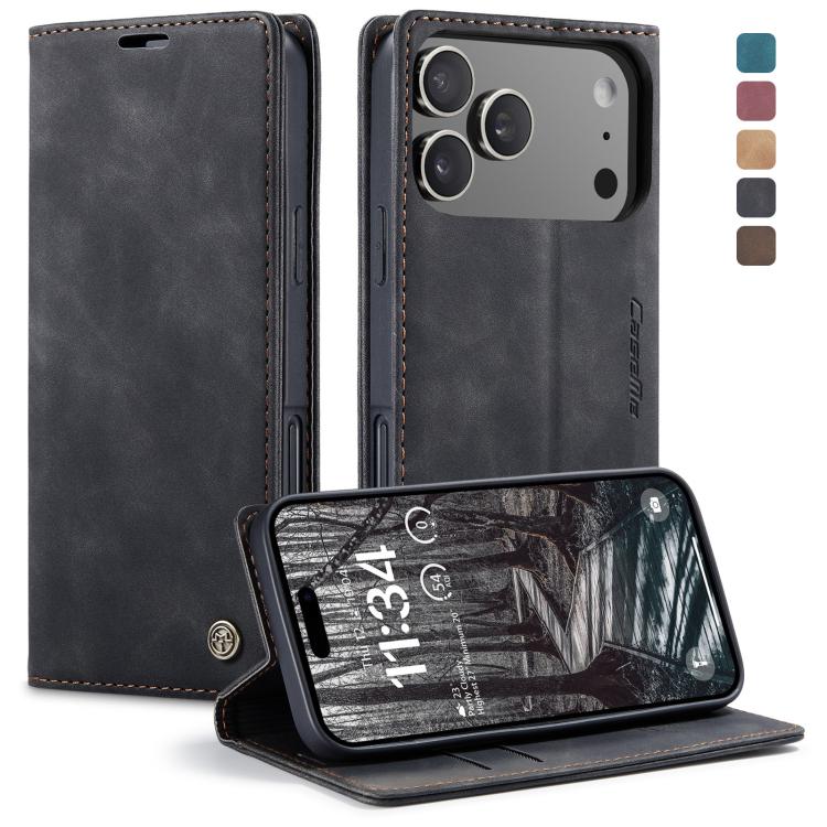 Funda de cuero para teléfono con tapa horizontal multifuncional CaseMe 013, For iPhone 17e / 16e, For iPhone 17 Pro Max, For iPhone 17 Pro, For iPhone 17, For iPhone Air, For iPhone 16 Pro Max, For iPhone 16 Pro, For iPhone 16 Plus, For iPhone 16