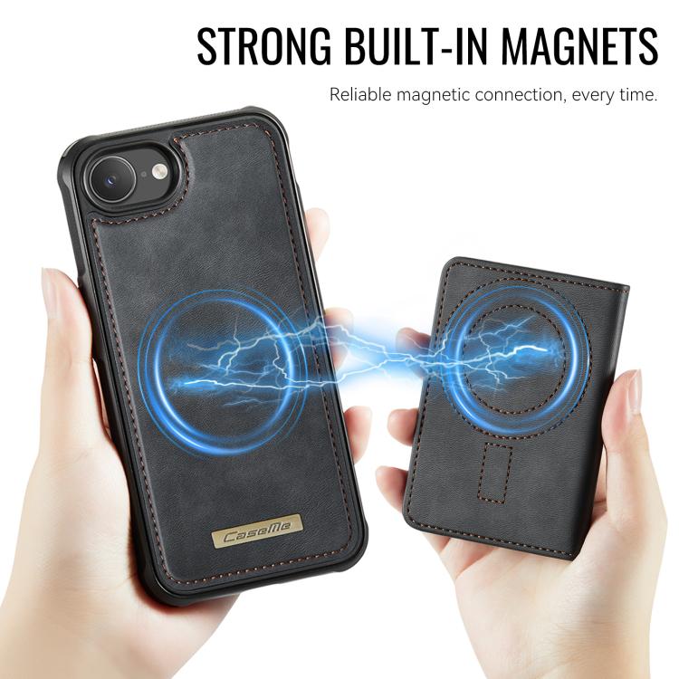 Funda para teléfono CaseMe Me80 Series con cartera desmontable, magnética, RFID y de piel vegana., For iPhone 17e / 16e, For iPhone 17 Pro Max, For iPhone 17 Pro, For iPhone 17, For iPhone Air, For iPhone 16 Pro Max, For iPhone 16 Pro, For iPhone 16 Pl...