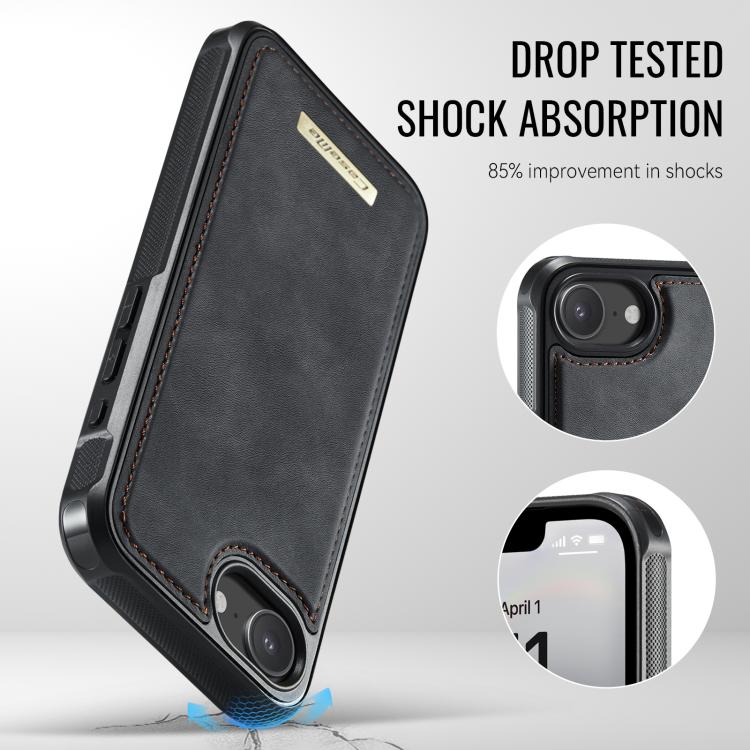 Funda para teléfono CaseMe Me80 Series con cartera desmontable, magnética, RFID y de piel vegana., For iPhone 17e / 16e, For iPhone 17 Pro Max, For iPhone 17 Pro, For iPhone 17, For iPhone Air, For iPhone 16 Pro Max, For iPhone 16 Pro, For iPhone 16 Pl...