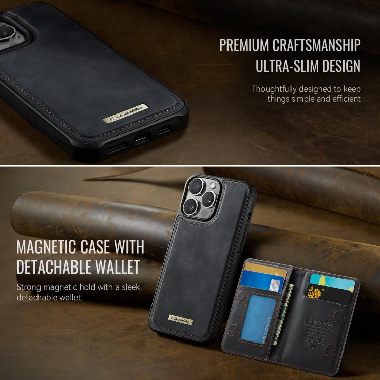 Funda para teléfono CaseMe Me80 Series con cartera desmontable, magnética, RFID y de piel vegana., For iPhone 15 Pro Max, For iPhone 15 Pro, For iPhone 15 Plus / 14 Plus, For iPhone 15, For iPhone 14, For iPhone 14 Pro, For iPhone 14 Pro Max           ...