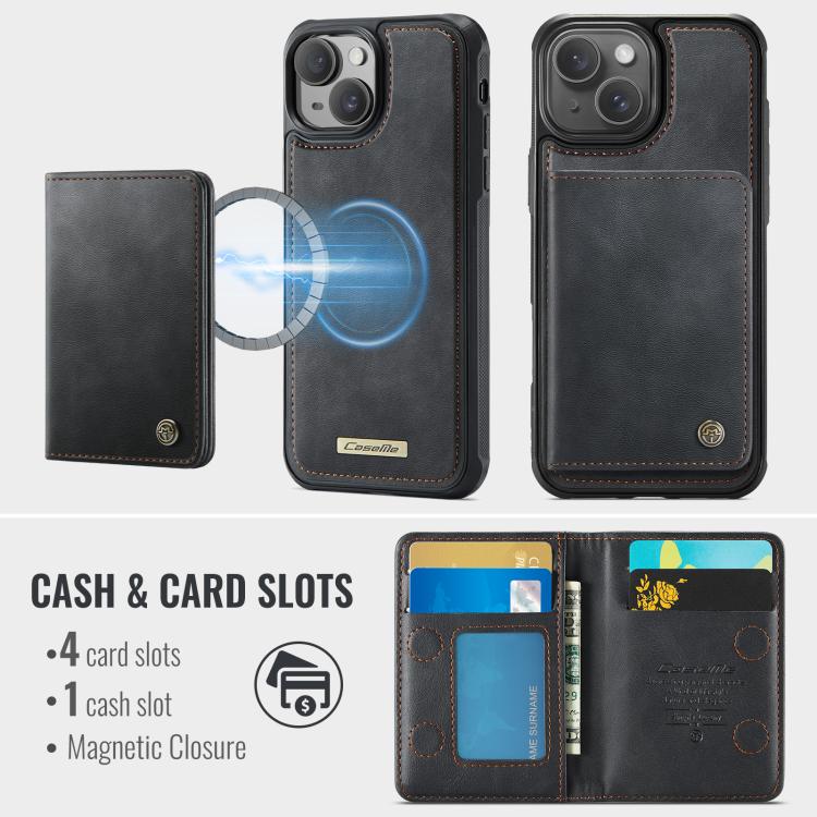 Funda para teléfono CaseMe Me80 Series con cartera desmontable, magnética, RFID y de piel vegana., For iPhone 13, For iPhone 12 / 12 Pro, For iPhone 12 Pro Max, For iPhone 11 Pro Max, For iPhone 11, For iPhone 11 Pro
