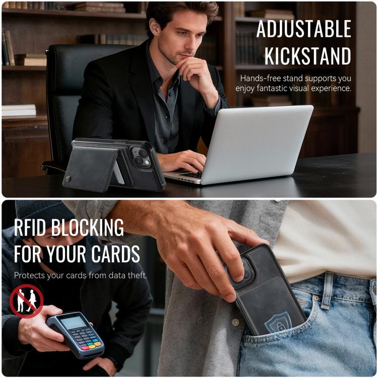 Funda para teléfono CaseMe Me80 Series con cartera desmontable, magnética, RFID y de piel vegana., For iPhone 13, For iPhone 12 / 12 Pro, For iPhone 12 Pro Max, For iPhone 11 Pro Max, For iPhone 11, For iPhone 11 Pro