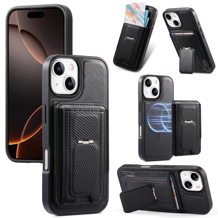 Funda CaseNeo Fold Holder Retro con bolsa elástica para tarjetas y parte trasera magnética para teléfono., For iPhone 15, For iPhone 14 / 13, For iPhone 14 Pro, For iPhone 14 Pro Max, For iPhone 13 Pro Max, For iPhone 13 Pro