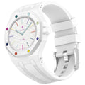Correa de reloj de silicona con hebilla de pasador de acero inoxidable integrada, For Swatch Royal Pop / Audemars Piguet