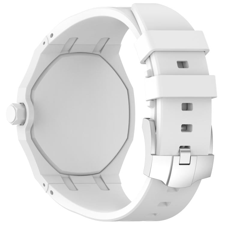Correa de reloj de silicona con hebilla de pasador de acero inoxidable integrada, For Swatch Royal Pop / Audemars Piguet