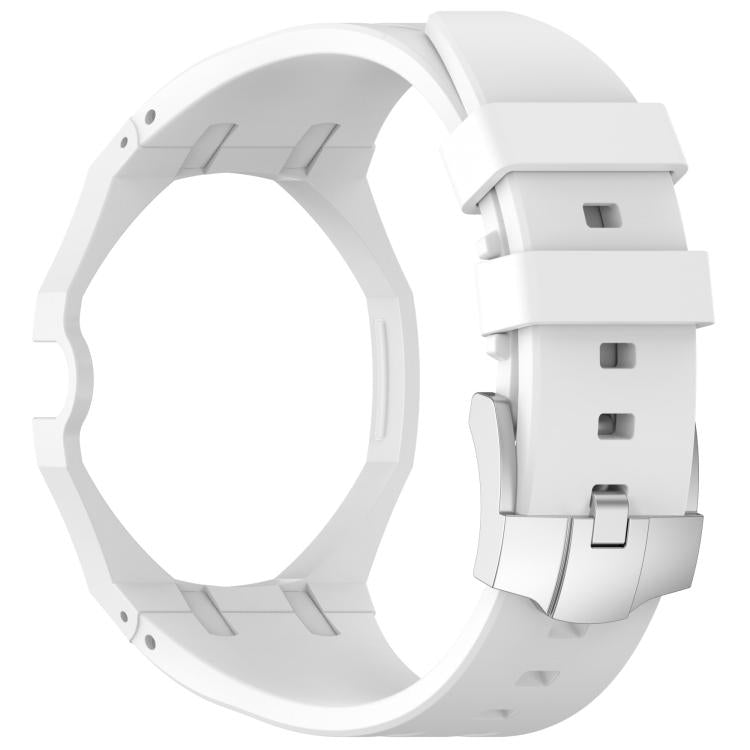 Correa de reloj de silicona con hebilla de pasador de acero inoxidable integrada, For Swatch Royal Pop / Audemars Piguet