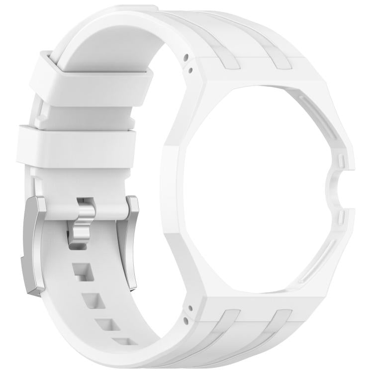 Correa de reloj de silicona con hebilla de pasador de acero inoxidable integrada, For Swatch Royal Pop / Audemars Piguet