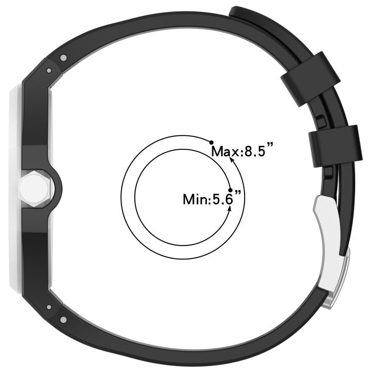 Correa de reloj de silicona con hebilla de pasador de acero inoxidable integrada, For Swatch Royal Pop / Audemars Piguet