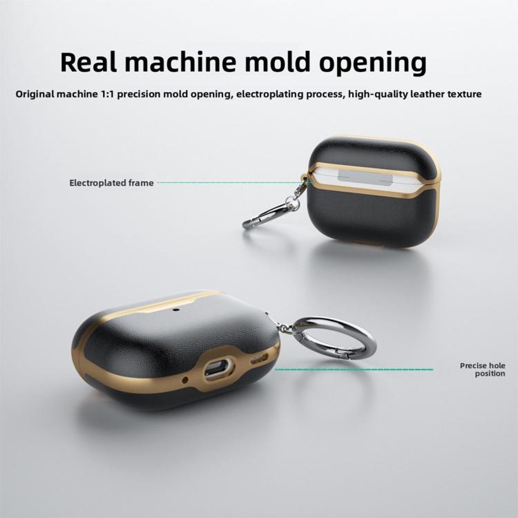 Funda protectora de piel vegana de cobertura total para negocios, For Airpods Pro 2