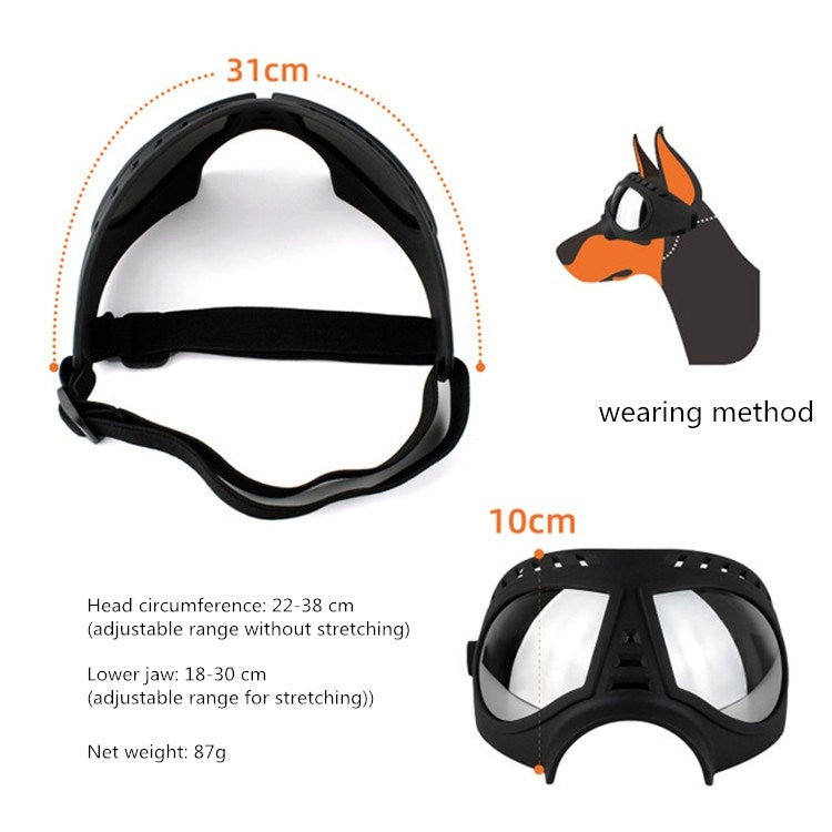 Gafas con máscara para mascotas, gafas de montura suave impermeables y a prueba de nieve, suministros para perros, gafas de sol