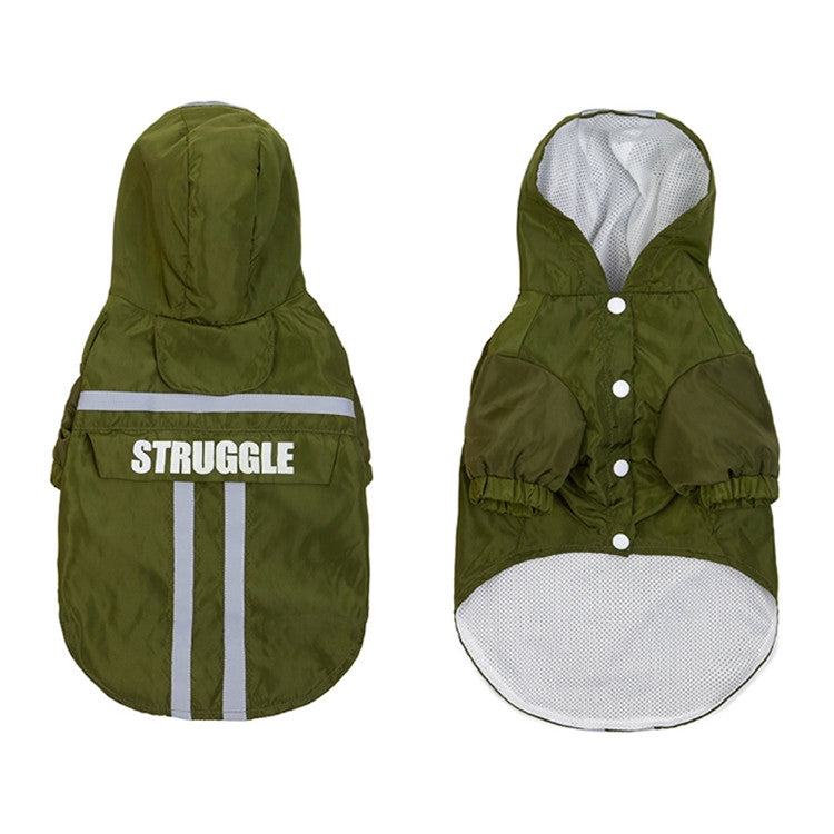 Impermeable reflectante plegable con capucha para mascotas, ropa impermeable para perros, S, M, L, XL, XXL