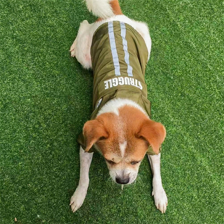 Impermeable reflectante plegable con capucha para mascotas, ropa impermeable para perros, S, M, L, XL, XXL