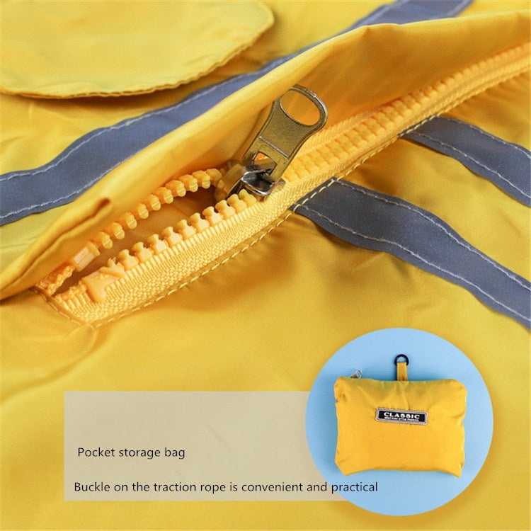 Impermeable reflectante plegable con capucha para mascotas, ropa impermeable para perros, S, M, L, XL, XXL