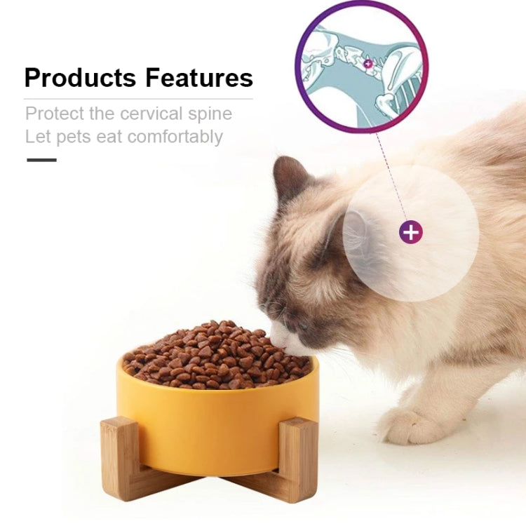 Cuenco para gatos, olla para perros, cuenco de cerámica para mascotas, 13cm/400ml Single Bowl, 13cm/400ml Single Bowl With Wooden Stand, 13cm/400ml Double Bowl With Wooden Stand, 15.5cm/850ml Single Bowl, 15.5cm/850ml Single Bowl With Wooden Stand