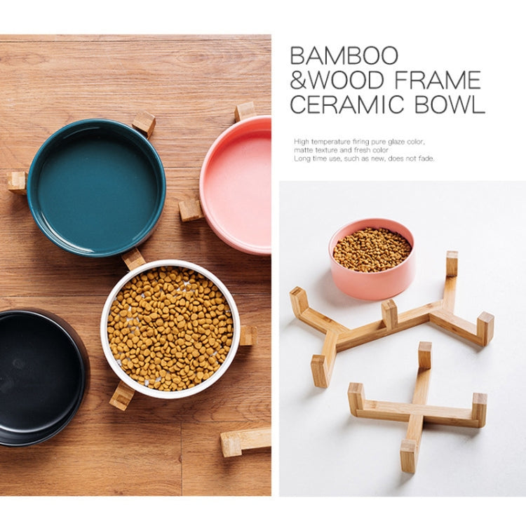 Cuenco para gatos, olla para perros, cuenco de cerámica para mascotas, 13cm/400ml Single Bowl, 13cm/400ml Single Bowl With Wooden Stand, 13cm/400ml Double Bowl With Wooden Stand, 15.5cm/850ml Single Bowl, 15.5cm/850ml Single Bowl With Wooden Stand