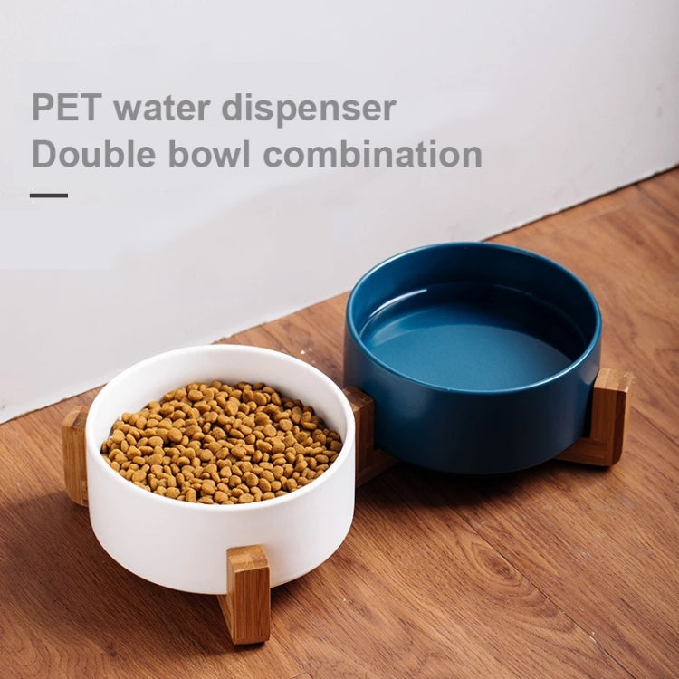 Cuenco para gatos, olla para perros, cuenco de cerámica para mascotas, 13cm/400ml Single Bowl, 13cm/400ml Single Bowl With Wooden Stand, 13cm/400ml Double Bowl With Wooden Stand, 15.5cm/850ml Single Bowl, 15.5cm/850ml Single Bowl With Wooden Stand