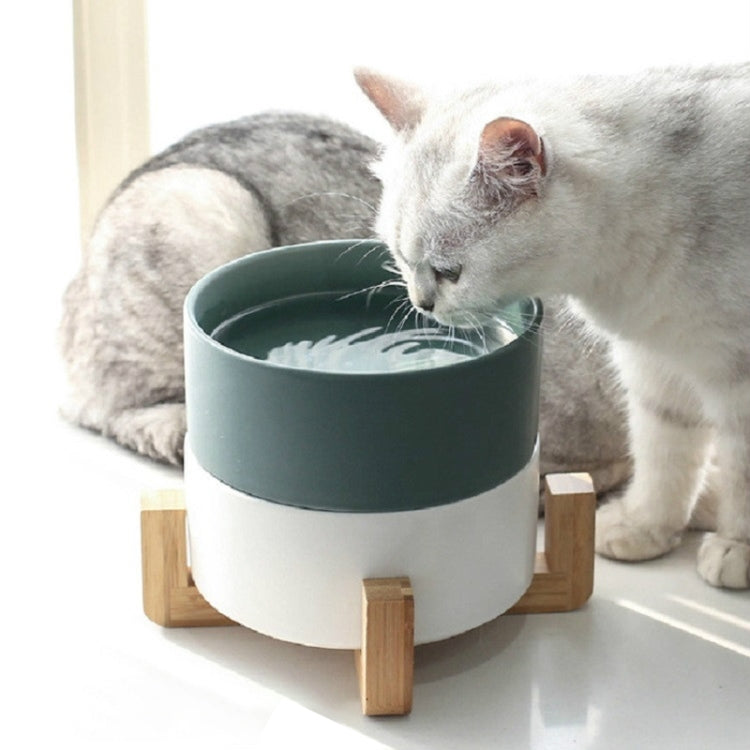 Cuenco para gatos, olla para perros, cuenco de cerámica para mascotas, 13cm/400ml Single Bowl, 13cm/400ml Single Bowl With Wooden Stand, 13cm/400ml Double Bowl With Wooden Stand, 15.5cm/850ml Single Bowl, 15.5cm/850ml Single Bowl With Wooden Stand
