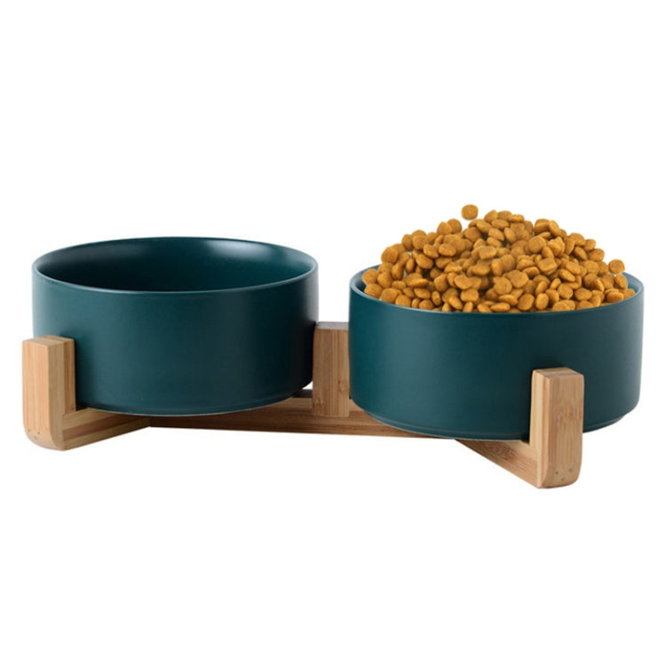 Cuenco para gatos, olla para perros, cuenco de cerámica para mascotas, 13cm/400ml Single Bowl, 13cm/400ml Single Bowl With Wooden Stand, 13cm/400ml Double Bowl With Wooden Stand, 15.5cm/850ml Single Bowl, 15.5cm/850ml Single Bowl With Wooden Stand