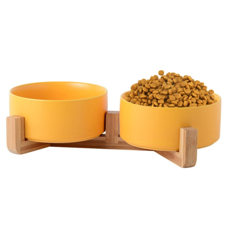 Cuenco para gatos, olla para perros, cuenco de cerámica para mascotas, 13cm/400ml Single Bowl, 13cm/400ml Single Bowl With Wooden Stand, 13cm/400ml Double Bowl With Wooden Stand, 15.5cm/850ml Single Bowl, 15.5cm/850ml Single Bowl With Wooden Stand