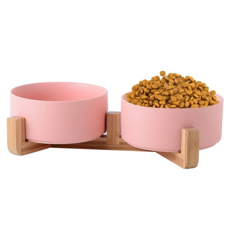 Cuenco para gatos, olla para perros, cuenco de cerámica para mascotas, 13cm/400ml Single Bowl, 13cm/400ml Single Bowl With Wooden Stand, 13cm/400ml Double Bowl With Wooden Stand, 15.5cm/850ml Single Bowl, 15.5cm/850ml Single Bowl With Wooden Stand