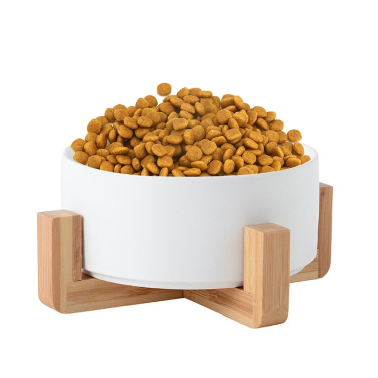Cuenco para gatos, olla para perros, cuenco de cerámica para mascotas, 13cm/400ml Single Bowl, 13cm/400ml Single Bowl With Wooden Stand, 13cm/400ml Double Bowl With Wooden Stand, 15.5cm/850ml Single Bowl, 15.5cm/850ml Single Bowl With Wooden Stand