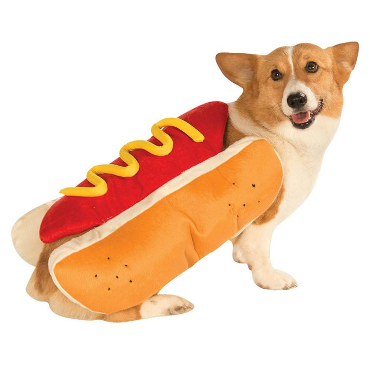 Ropa de disfraz de fiesta de Halloween para perros y gatos estilo Hot Dog, S, M