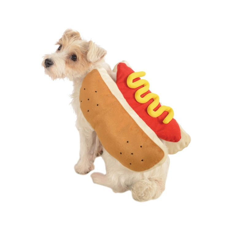 Ropa de disfraz de fiesta de Halloween para perros y gatos estilo Hot Dog, S, M