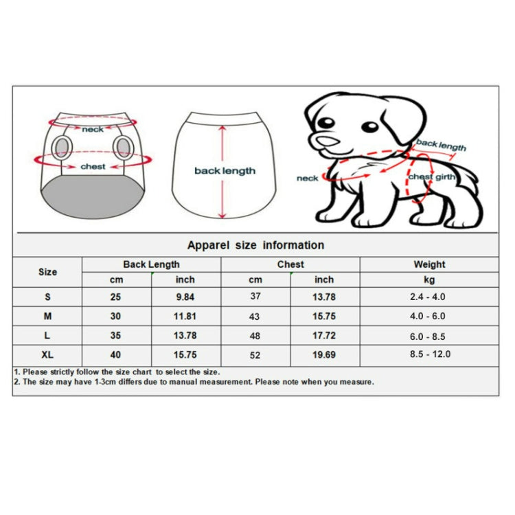 Ropa navideña para mascotas Vestir con personalidad Ropa para mascotas, S