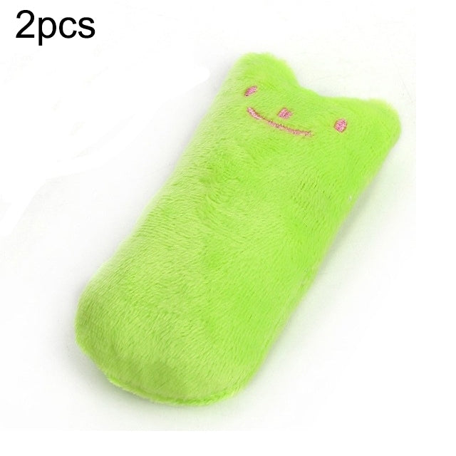 2 uds., juguetes con hierba gatera para rechinar los dientes, divertido juguete interactivo de peluche para gatos, gatitos y mascotas, juguete para masticar, garras, mordedura de pulgar, menta para gatos