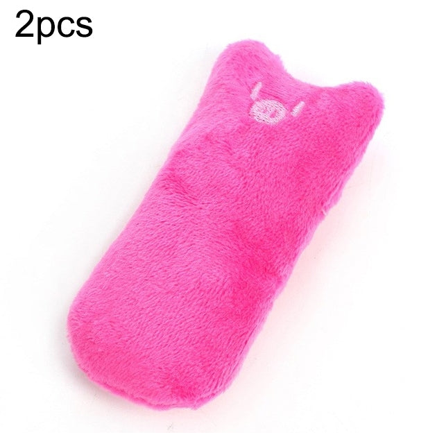 2 uds., juguetes con hierba gatera para rechinar los dientes, divertido juguete interactivo de peluche para gatos, gatitos y mascotas, juguete para masticar, garras, mordedura de pulgar, menta para gatos