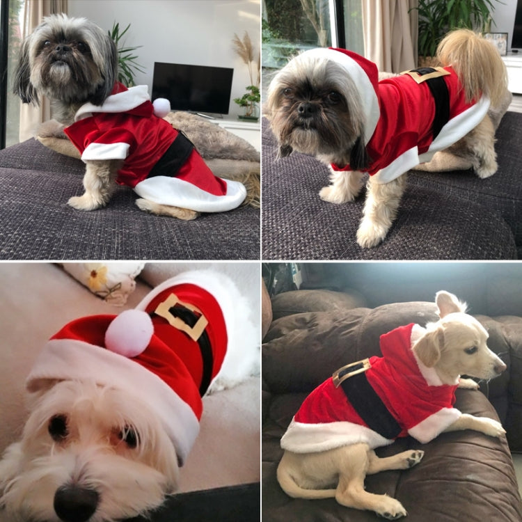 Ropa navideña para perros pequeños, disfraz de Papá Noel, abrigos de invierno para mascotas, L, M, S, XS, XXS