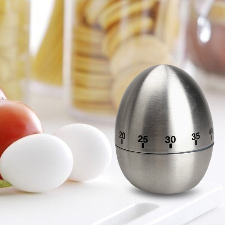 Temporizador mecánico para cocinar huevos, alarma, 60 minutos, herramientas de cocina de acero inoxidable, Mechanical Egg Timer