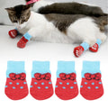 2 pares de zapatos para mascotas, perros, cachorros y gatos, zapatillas, calcetines antideslizantes, lindos para interiores, para perros pequeños, gatos, botas de nieve, calcetines, S, M